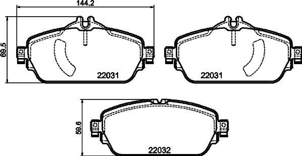 Textar 2203106 - Гальмівні колодки, дискові гальма autozip.com.ua