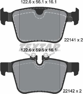 Textar 2214101-3143-00 - Комплект гальм, дисковий гальмівний механізм autozip.com.ua