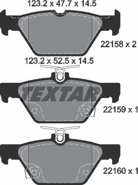 Textar 2215801-2620-00 - Комплект гальм, дисковий гальмівний механізм autozip.com.ua