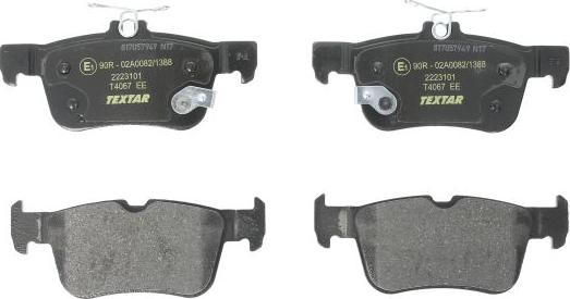 Textar 2223101 - Гальмівні колодки, дискові гальма autozip.com.ua