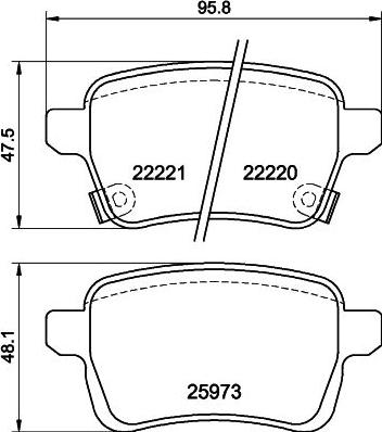 Textar 2222004 - Гальмівні колодки, дискові гальма autozip.com.ua