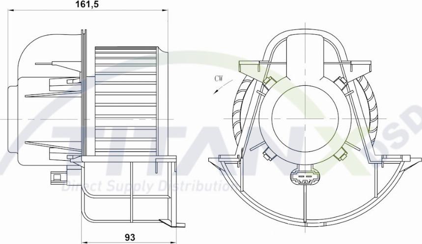 TITANX BL339005 - Вентилятор салону autozip.com.ua
