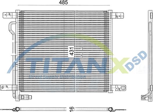 TITANX CD139005 - Конденсатор, кондиціонер autozip.com.ua