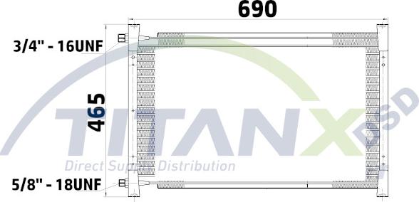 TITANX CD129011 - Конденсатор, кондиціонер autozip.com.ua