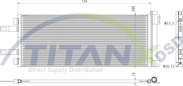 TITANX CD359004 - Конденсатор, кондиціонер autozip.com.ua