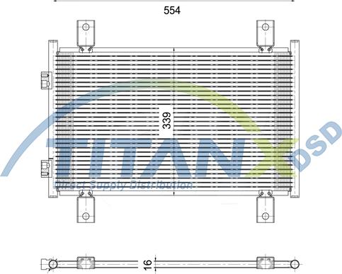 TITANX CD359003 - Конденсатор, кондиціонер autozip.com.ua