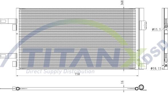 TITANX CD359007 - Конденсатор, кондиціонер autozip.com.ua