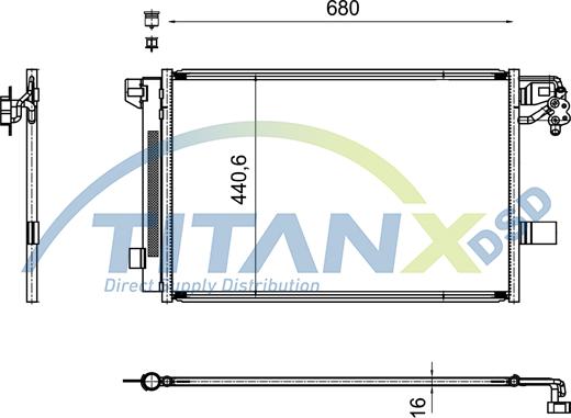 TITANX CD339005 - Конденсатор, кондиціонер autozip.com.ua