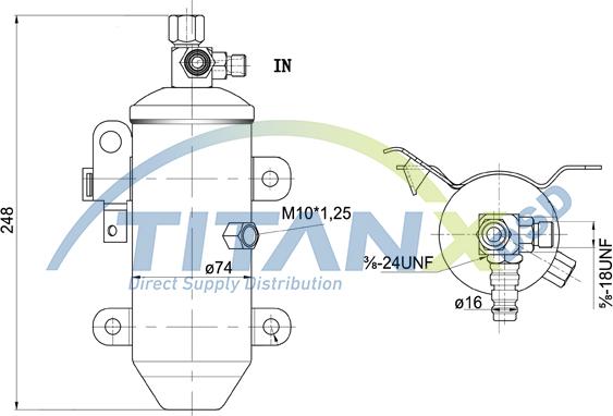 TITANX DR129007 - Осушувач, кондиціонер autozip.com.ua