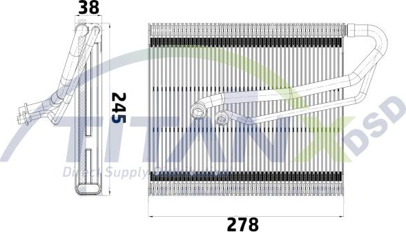 TITANX EV119004 - Випарник, кондиціонер autozip.com.ua