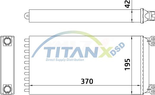 TITANX HT139003 - Теплообмінник, опалення салону autozip.com.ua