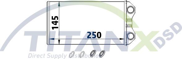TITANX HT369003 - Теплообмінник, опалення салону autozip.com.ua