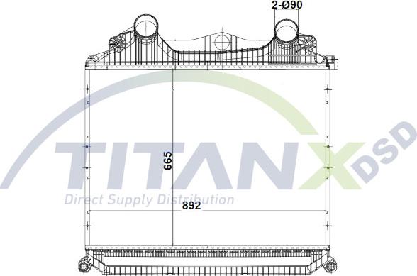 TITANX IC139004 - Інтеркулер autozip.com.ua
