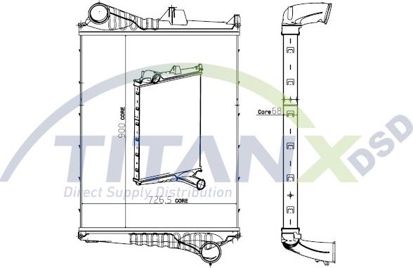 TITANX IX129002 - Інтеркулер autozip.com.ua
