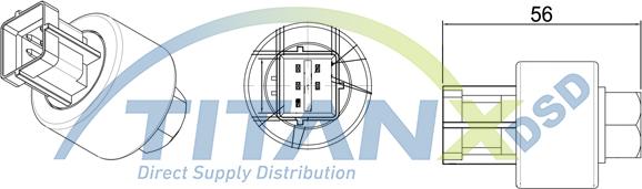 TITANX PR159002 - Пневматичний вимикач, кондиціонер autozip.com.ua