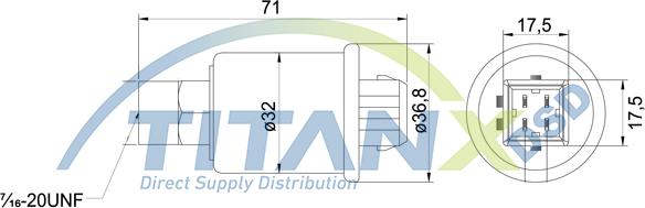 TITANX PR339001 - Пневматичний вимикач, кондиціонер autozip.com.ua