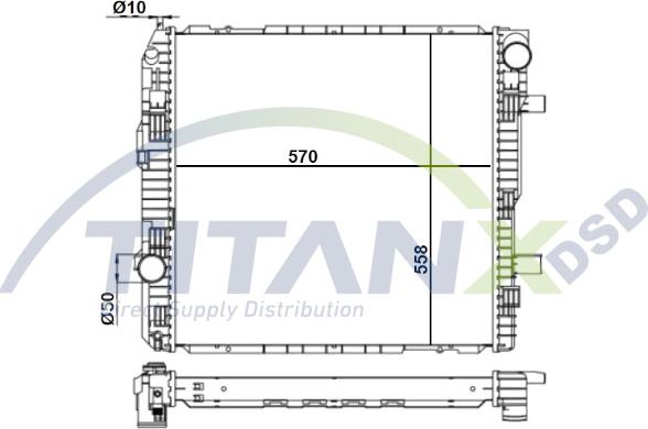 TITANX RD119016 - Радіатор, охолодження двигуна autozip.com.ua