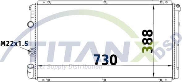 TITANX RD369009 - Радіатор, охолодження двигуна autozip.com.ua