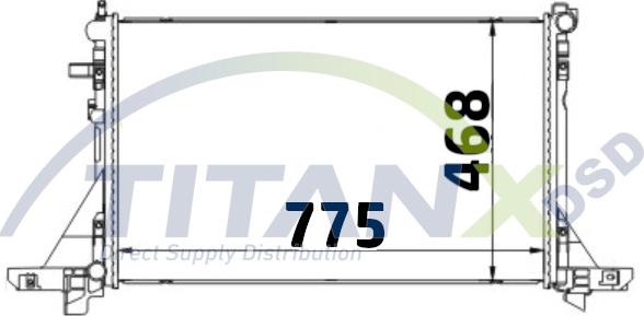 TITANX RD369011 - Радіатор, охолодження двигуна autozip.com.ua