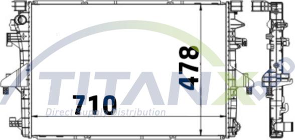 TITANX RD339003 - Радіатор, охолодження двигуна autozip.com.ua