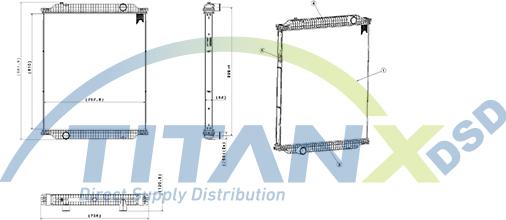 TITANX RX609015 - Радіатор, охолодження двигуна autozip.com.ua