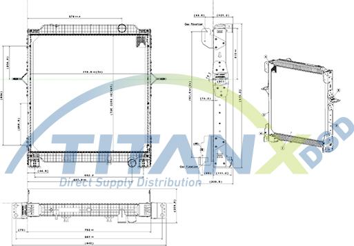 TITANX RX129001 - Радіатор, охолодження двигуна autozip.com.ua