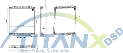TITANX RX129002 - Радіатор, охолодження двигуна autozip.com.ua