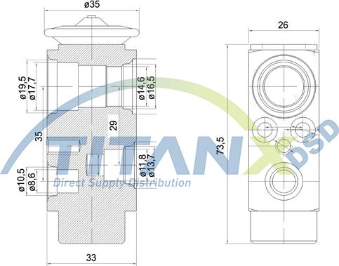 TITANX XV129002 - Розширювальний клапан, кондиціонер autozip.com.ua