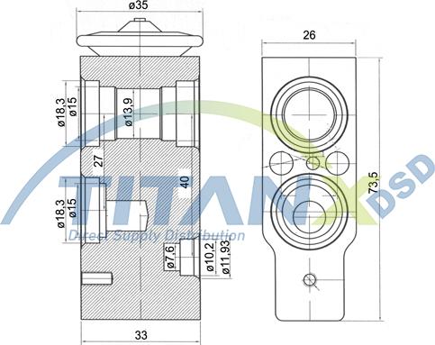 TITANX XV359002 - Розширювальний клапан, кондиціонер autozip.com.ua