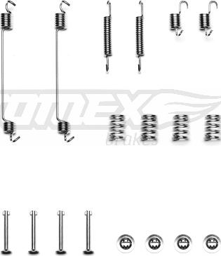 TOMEX brakes TX 40-08 - Комплектуючі, барабанний гальмівний механізм autozip.com.ua
