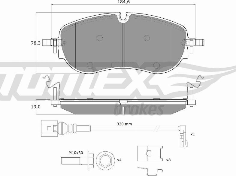 TOMEX brakes TX 60-00 - Гальмівні колодки, дискові гальма autozip.com.ua