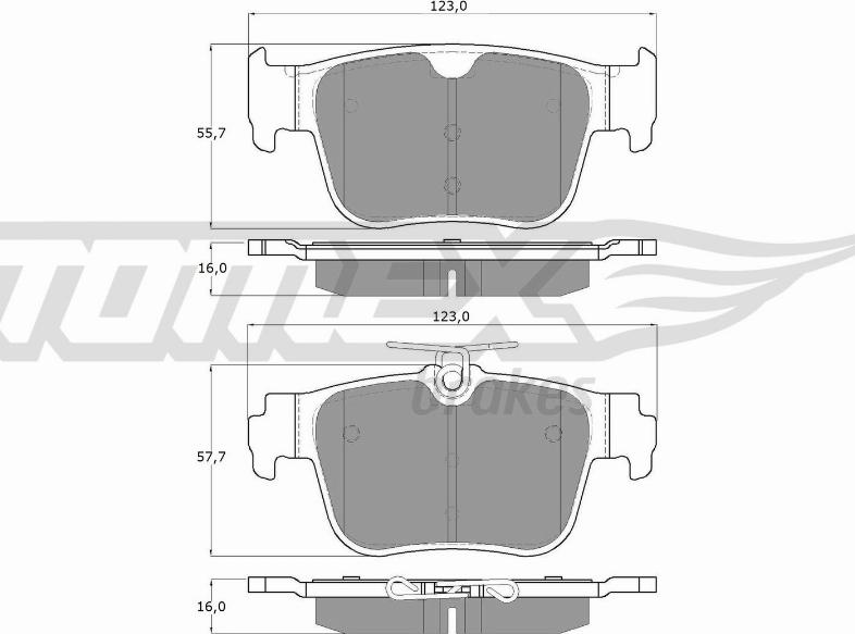 TOMEX brakes TX 60-10 - Гальмівні колодки, дискові гальма autozip.com.ua