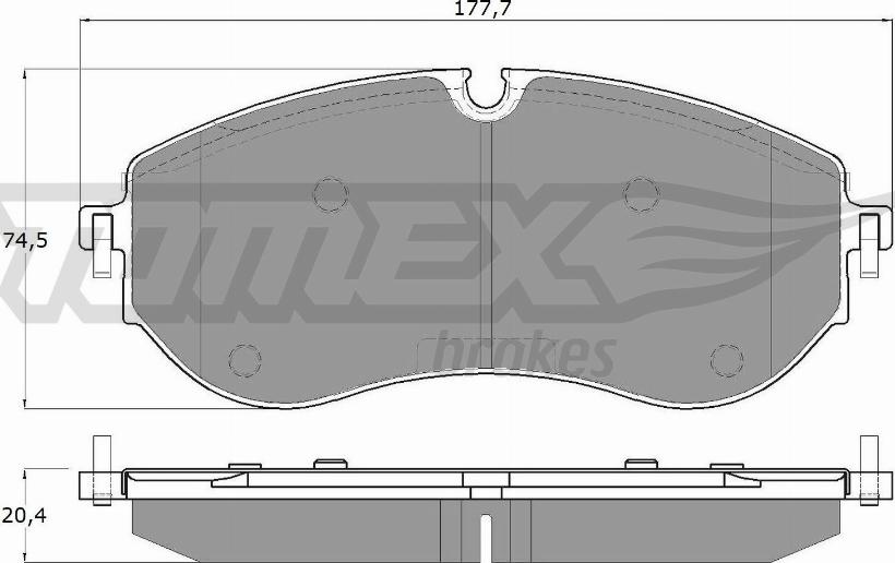 TOMEX brakes TX 19-96 - Гальмівні колодки, дискові гальма autozip.com.ua