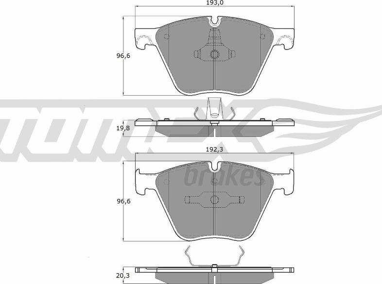 TOMEX brakes TX 19-45 - Гальмівні колодки, дискові гальма autozip.com.ua