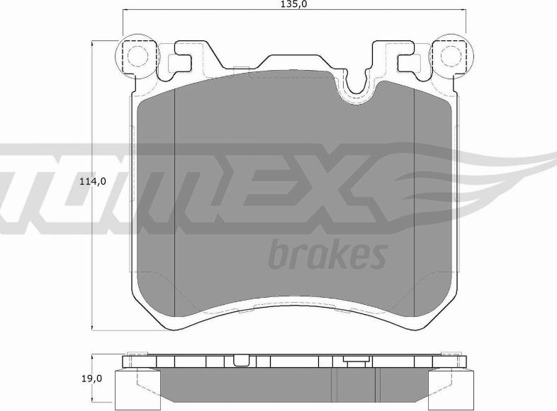 TOMEX brakes TX 19-46 - Гальмівні колодки, дискові гальма autozip.com.ua