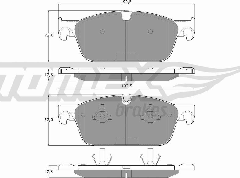 TOMEX brakes TX 19-50 - Гальмівні колодки, дискові гальма autozip.com.ua