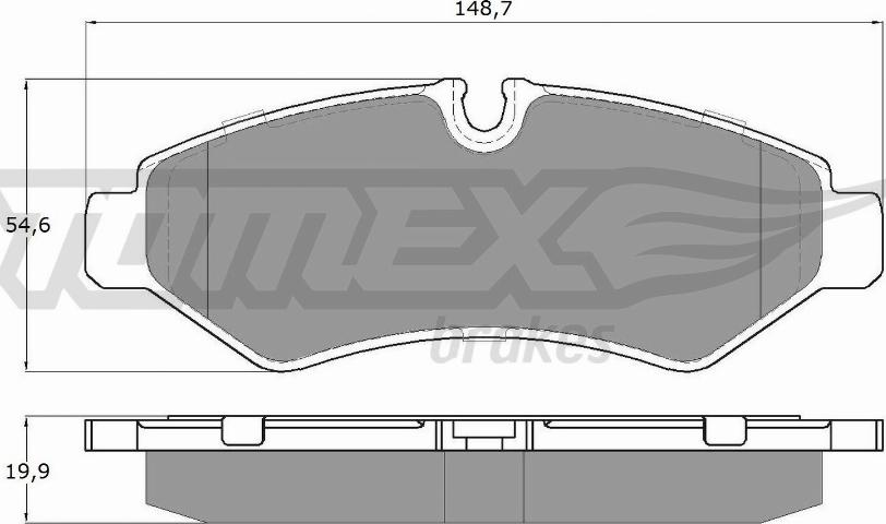 TOMEX brakes TX 19-51 - Гальмівні колодки, дискові гальма autozip.com.ua