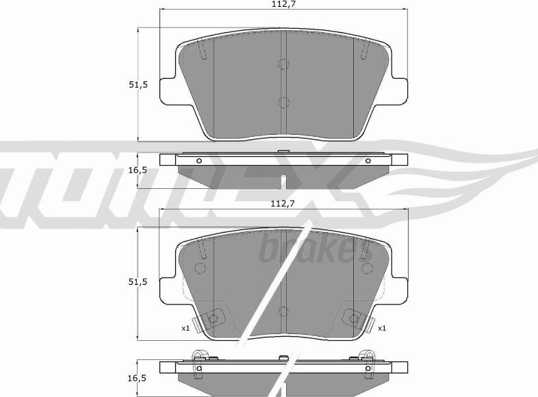 TOMEX brakes TX 19-61 - Гальмівні колодки, дискові гальма autozip.com.ua