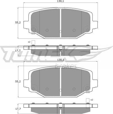 TOMEX brakes TX 19-05 - Гальмівні колодки, дискові гальма autozip.com.ua