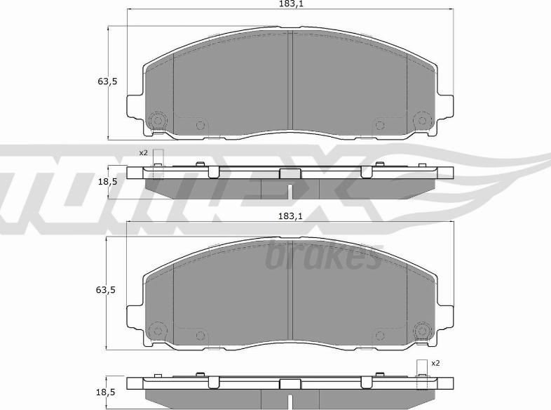 TOMEX brakes TX 19-19 - Гальмівні колодки, дискові гальма autozip.com.ua