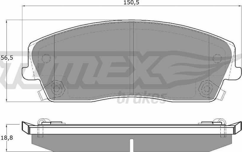 TOMEX brakes TX 19-18 - Гальмівні колодки, дискові гальма autozip.com.ua