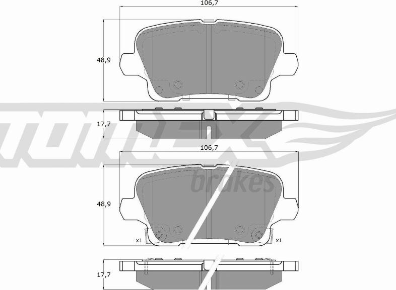 TOMEX brakes TX 19-12 - Гальмівні колодки, дискові гальма autozip.com.ua