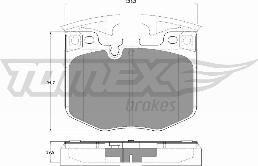 TOMEX brakes TX 19-86 - Гальмівні колодки, дискові гальма autozip.com.ua