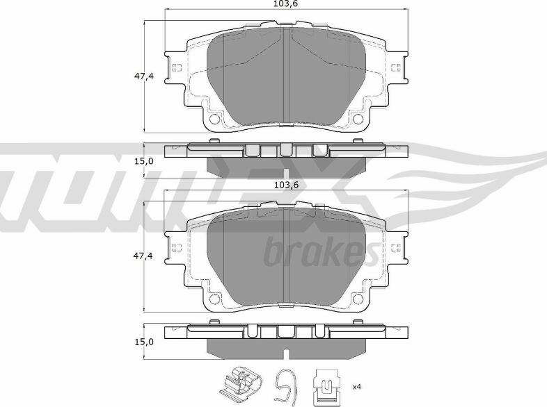 TOMEX brakes TX 19-81 - Гальмівні колодки, дискові гальма autozip.com.ua