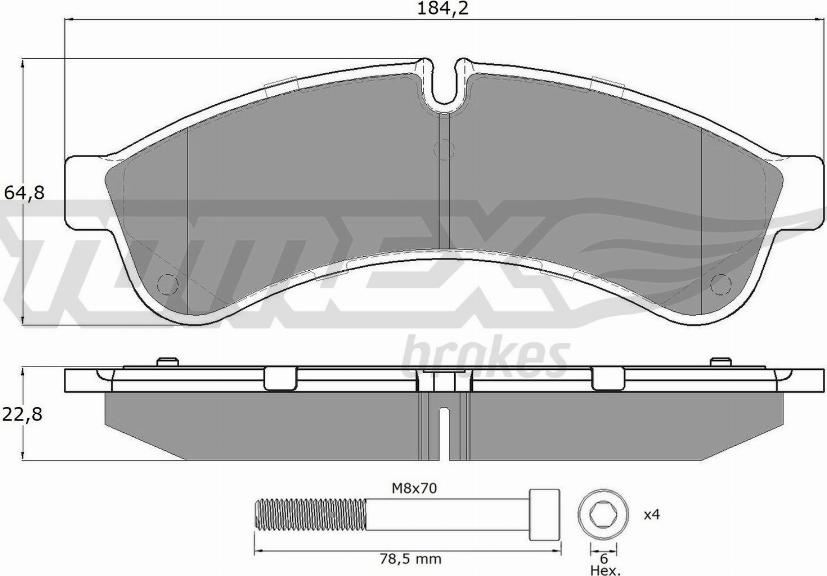 TOMEX brakes TX 19-30 - Гальмівні колодки, дискові гальма autozip.com.ua