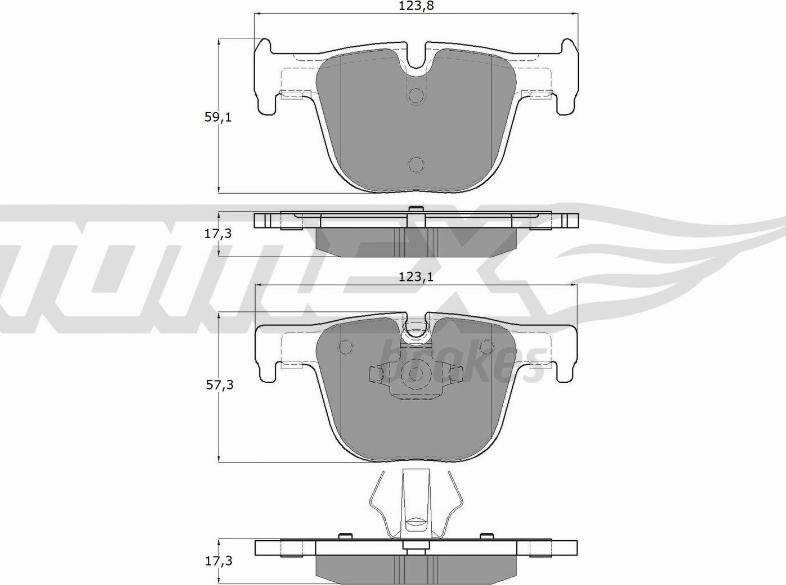 TOMEX brakes TX 19-29 - Гальмівні колодки, дискові гальма autozip.com.ua