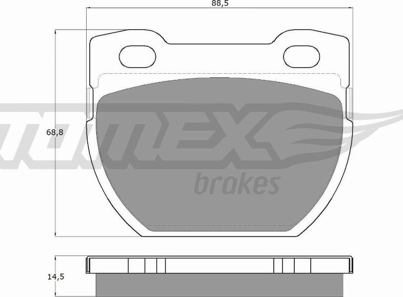 TOMEX brakes TX 19-24 - Гальмівні колодки, дискові гальма autozip.com.ua