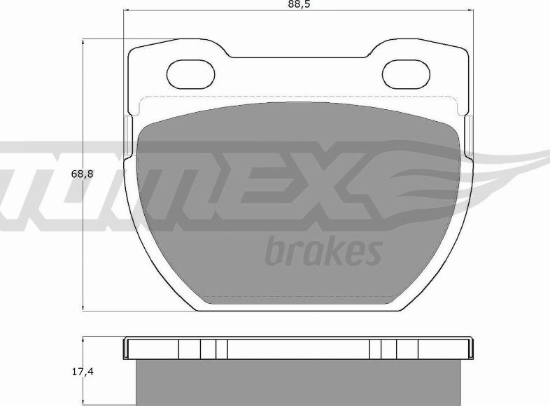 TOMEX brakes TX 19-25 - Гальмівні колодки, дискові гальма autozip.com.ua