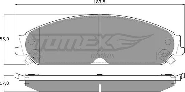 TOMEX brakes TX 19-20 - Гальмівні колодки, дискові гальма autozip.com.ua