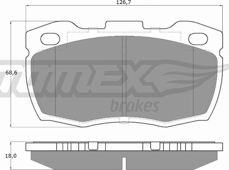 TOMEX brakes TX 19-23 - Гальмівні колодки, дискові гальма autozip.com.ua